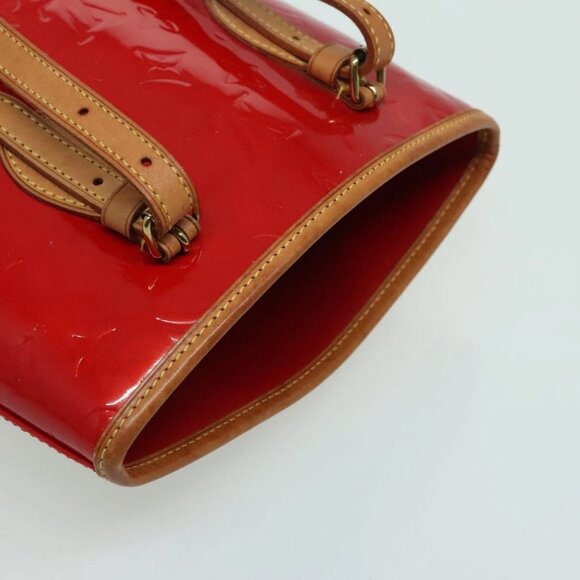 LOUIS VUITTON Monogram Vernis Bucket PM Shoulder Bag SPO Red LV Auth - Picture 7 of 16